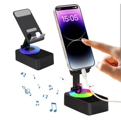 Picture of RGB Mobile Phone Stand with Bluetooth Speaker