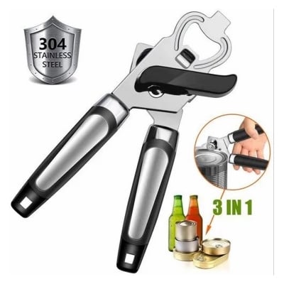Picture of 3-in-1 Stainless Steel Can & Bottle Opener -Black
