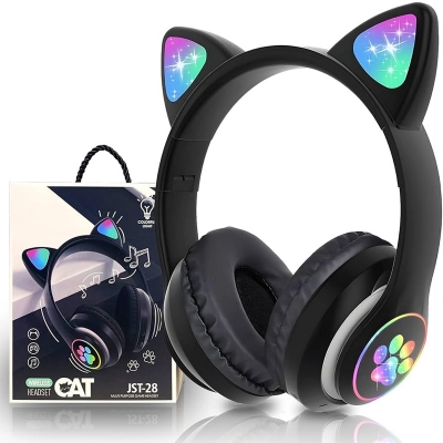 Picture of LED Cat Ear Wireless Headset (JST-28) -Black