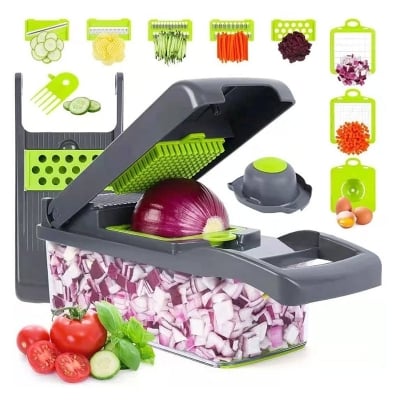 Picture of 🥕 Multi-Functional Vegetable & Fruit Chopper Set -Multicolor