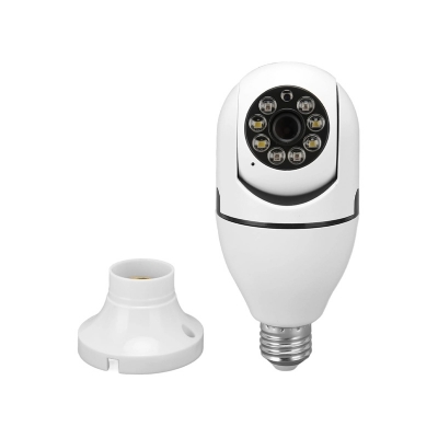 Picture of Smart WiFi Light Bulb Security Camera – 360° HD Surveillance -White