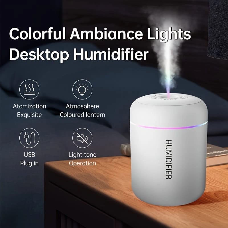 Picture of Colorful Ambience Lights Desktop Humidifier -White