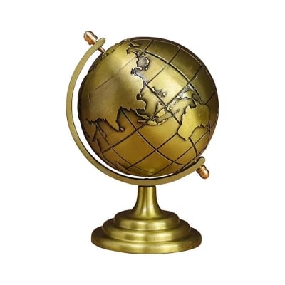 Picture of Vintage World Globe Showpiece (Antique Gold Desk Décor)