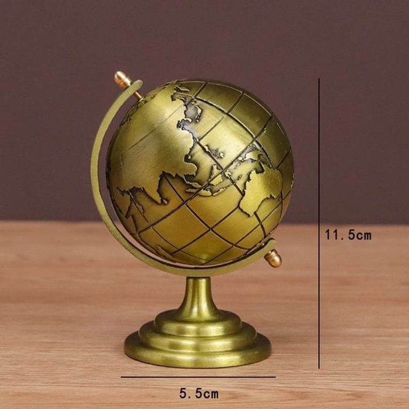 Picture of Vintage World Globe Showpiece (Antique Gold Desk Décor)