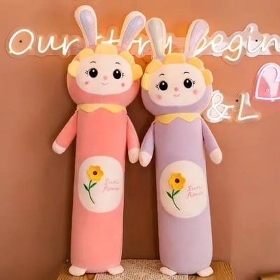 Picture of Sunflower Side pillow Cushion plush toy strip removable and washable children's big doll Side Long Pillow