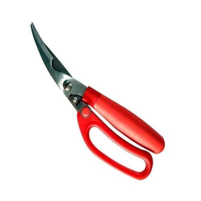 Picture of heavy duty stainless steel kitchen scissors cutting for fish chicken and household item -Multicolor