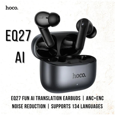 Picture of HOCO EQ27 AI Translation Earbuds (ANC+ENC) - Black