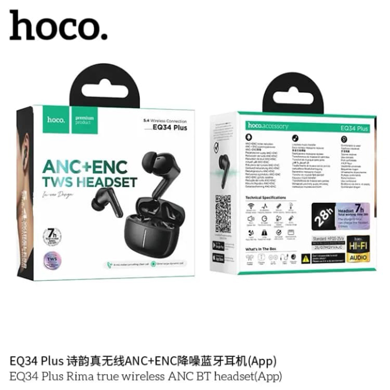 Picture of Hoco EQ34 Plus Rima ANC Wireless Earbuds