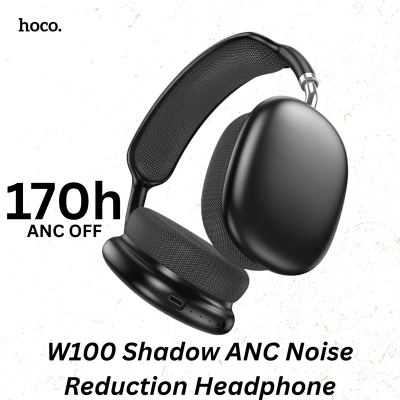 Picture of Hoco W100 Shadow ANC Noise Reduction Bluetooth Headphone - Black