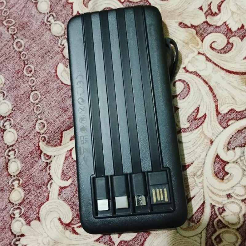 Picture of VEN-DENS 4 in 1 POWERBANK 10000MAH WITH CABLE BLACK VD-PB058 - Black