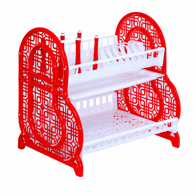Picture of RFL Smart Kitchen Rack Mini | 2-Tier Plastic Dish Drying Rack | Space Saving Kitchen Organizer