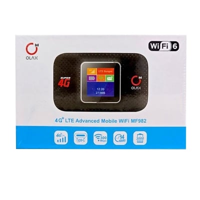 Picture of Olax MF982 4G WiFi 6 Pocket SIM Router With Display (3000mAh Battery)