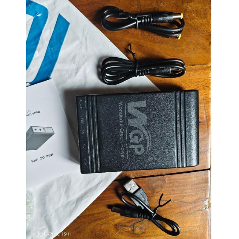 Picture of WGP Mini UPS 5V/9V/12V With Y Cable – 10400mAh - Black