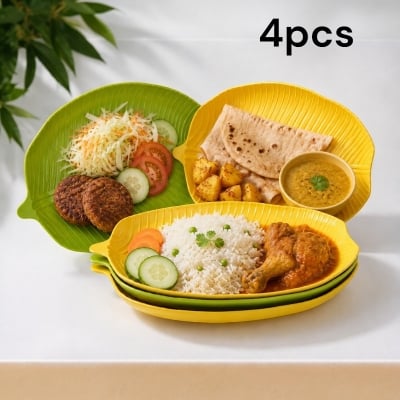 Picture of ৪টি পাতার আকৃতির ফলের প্লেট ও ​​স্ন্যাক ট্রে
