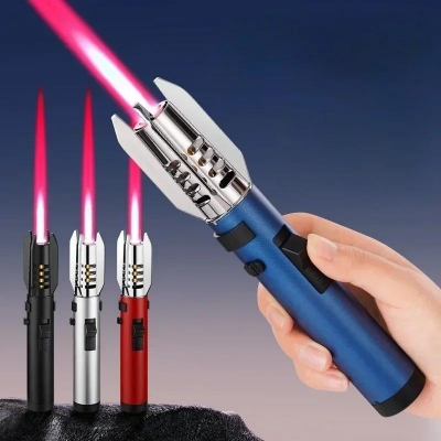 Picture of High Temperature Welding Gun Windproof Strong Red Flame Butane Gas Torch Lighter