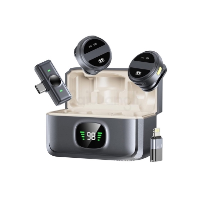 Picture of SX21 Wireless Microphone Same as Hollyland Lark M2. Interview, Live Broadcast, Audio Video Recording Clip on Collar Microphone. Noise Reduction Lavalier Lapel Mini Microphone By ST Gadgets
