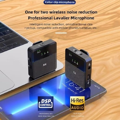 Picture of SX9 Wireless Microphone for Type C & 3.5mm Dual Microphone High Quality Microphone By ST Gadget