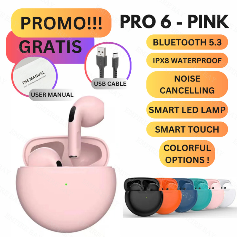 Picture of Pro 6 Wireless Bluetooth Headphones TWS Earphones Mini Heaset with Charging Case Earbuds for All Phone Huawei iPhone