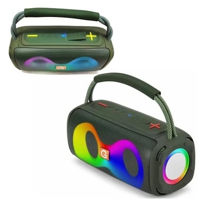 Picture of ET-312 RGB Party Speaker Double Horn Mini Outdoor Portable Wireless Bluetooth Rechargeable Speaker With Coloured Lights DJ Sound  By ST Gadget
