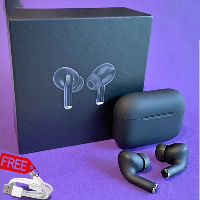 Picture of Special AirPods Pro 2nd Generation TWS Black   Edition With High Base & Long Battery Wireless Bluetooth Earbuds  By ST Gadget