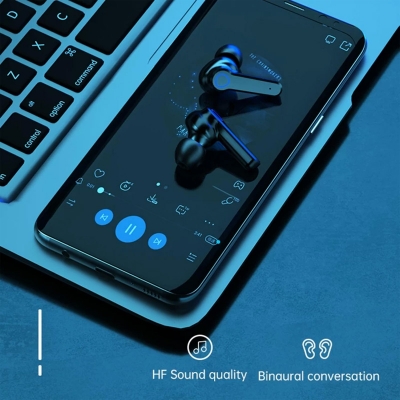 Picture of M19 Earbuds Tws Touch Control Wireless Bluetooth Headphones With Microphone With Flashlight - Bluetooth Headphone
