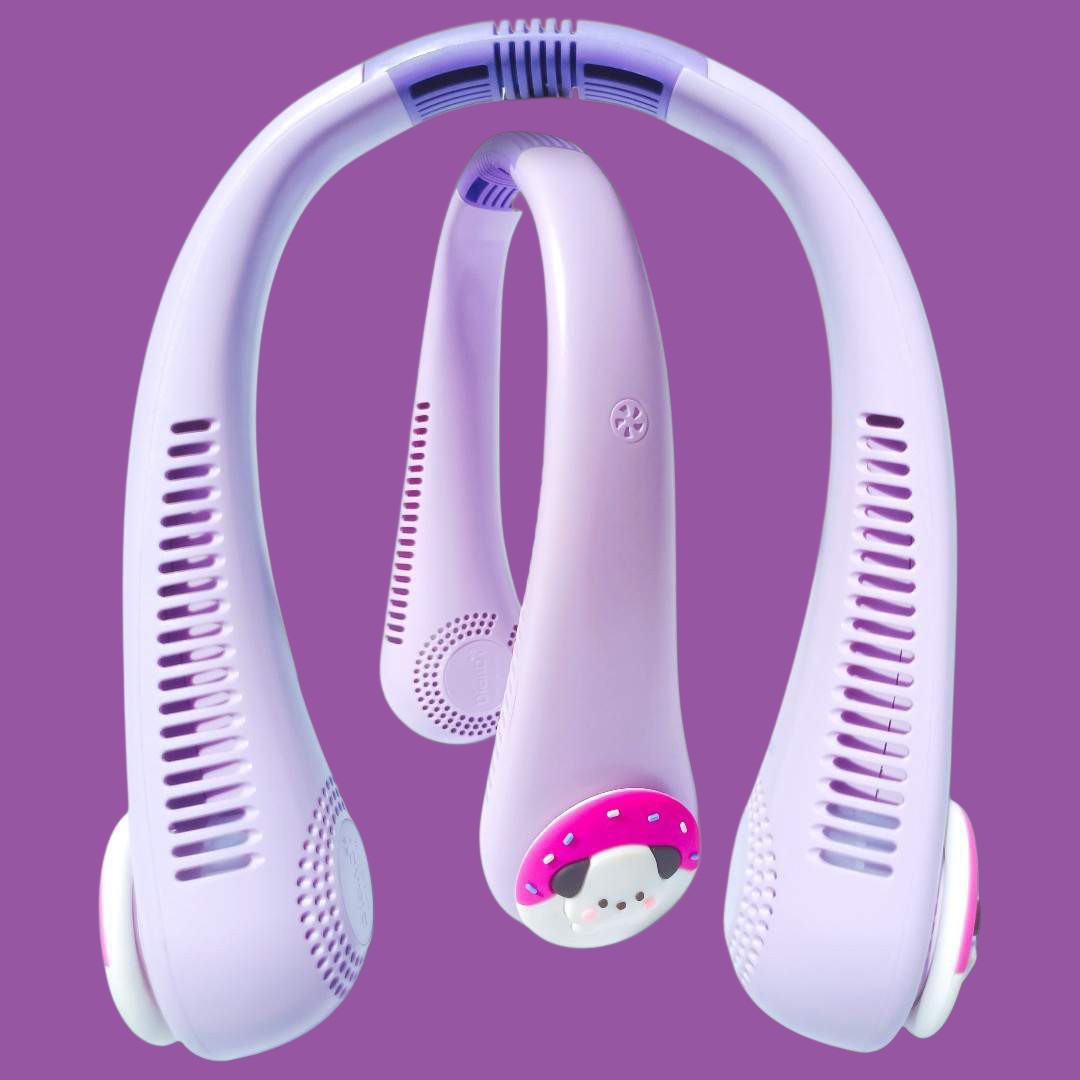 Picture of Portable Hanging Neck USB Rechargeable Fan – Hands-Free Cooling Fan