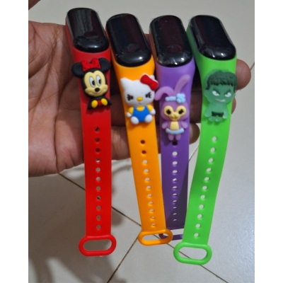 Picture of Kids Digital Super Hero and Heroine Cartoon Character Waterproof LED Top Ten Watches for Boys and Girls