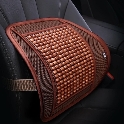 Picture of wooden bead waist support summer back massage waist cushion car/chair seat