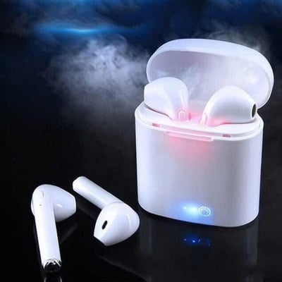 Picture of HBQ I7S TWS Double Dual Wireless 4.1 Bluetooth Earphone With Power Case - White - Bluetooth Headphone