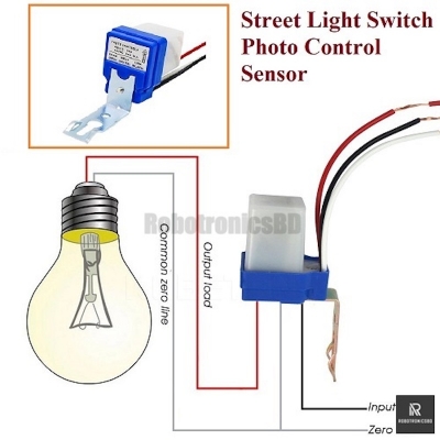 Picture of Automatic On/Off Street Light Switch AS-10 | Photo Control Sensor for AC 220V 10A | Rainproof Day Night Light Sensor ()