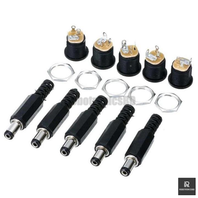 Picture of 3 Sets Male and Female DC Power Jack & Socket Combo | 5.5×2.1mm Connector Set (5 Set)