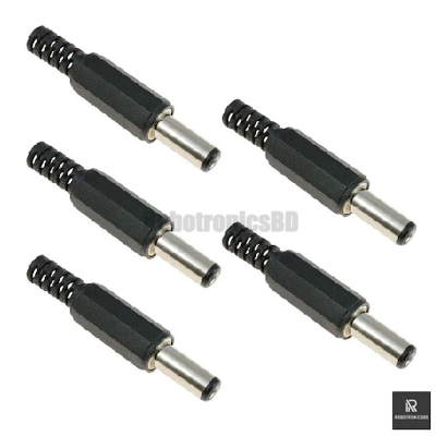 Picture of 5Pcs DC Male Power Jack Connector | 5.5×2.1mm Plug (5 Pcs)