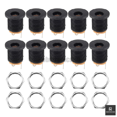 Picture of 5Pcs DC Power Socket Plug Female Jack Connector | DC-022 | 5.5×2.1mm (10 Pcs)