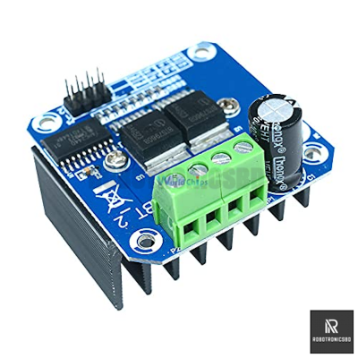 Picture of BTS7960 43A H-Bridge Motor Driver Module | DC 6–27V | High-Power Dual Channel Motor Controller for Arduino, Robotics (Blue)