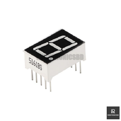 Picture of 2Pcs 0.56 Inch Single Digit 7-Segment LED Display | Common Anode | Red Numeric Module for Arduino & DIY Projects (2pcs - Anode)