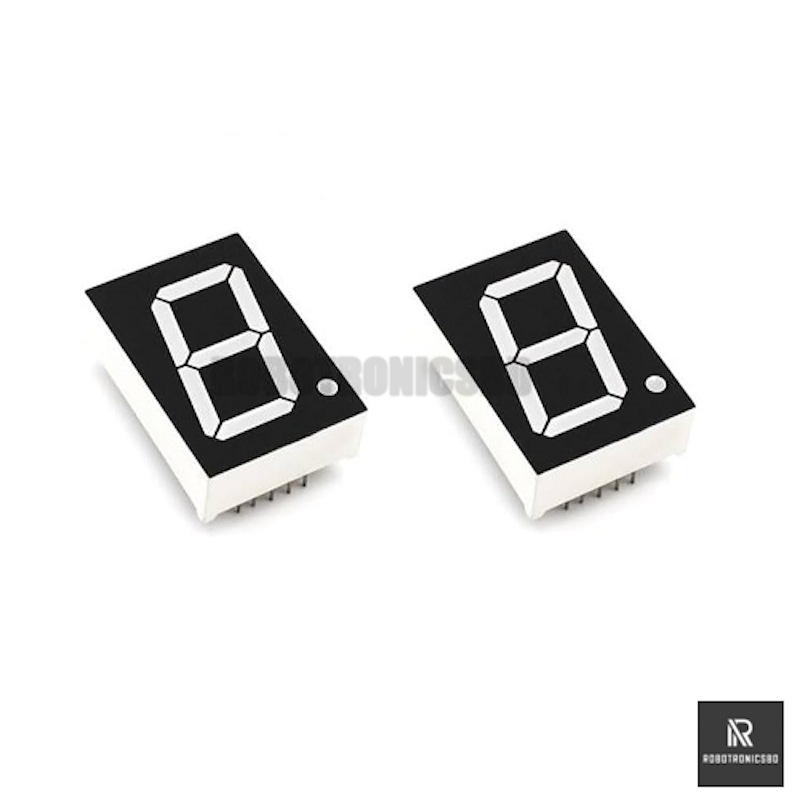 Picture of 2Pcs 0.56 Inch Single Digit 7-Segment LED Display | Common Anode | Red Numeric Module for Arduino & DIY Projects (2pcs - Anode)