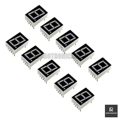 Picture of 2Pcs 0.56 Inch Single Digit 7-Segment LED Display | Common Anode | Red Numeric Module for Arduino & DIY Projects (10pcs - Anode)