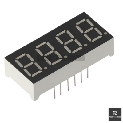 Picture of 0.56 Inch 4-Digit 7-Segment Display (Red, Common Anode) | LED Numeric Display for Arduino, Clock, Counter, Timer (5pcs - Anode)