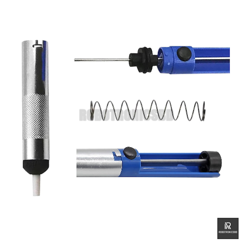 Picture of Hot Solder Desoldering Pump Used Soldering Remover(Blue, Medium Size) | Manual Vacuum Tool for Solder Removal & PCB Repair (Blue)
