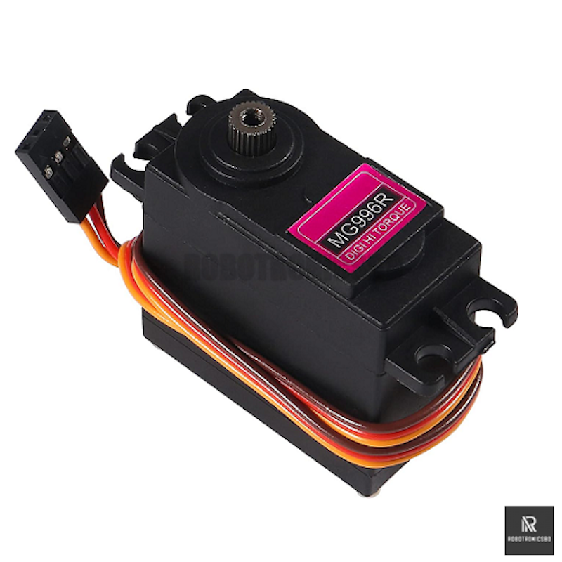Picture of MG996R Servo Motor 180° | High Torque Metal Gear Servo for Arduino, RC Cars, Robots, and DIY Projects (Black)