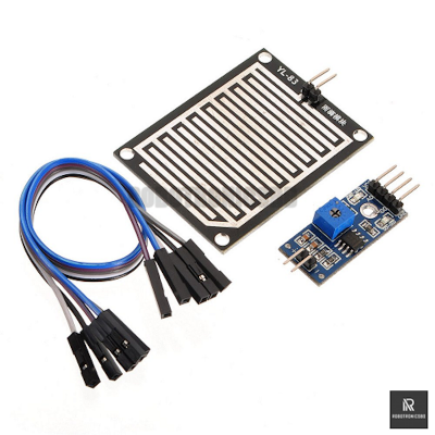 Picture of Rain Sensor Module for Arduino | Rain Detection Sensor with Analog & Digital Output | Weather Monitoring & Automation (Black)