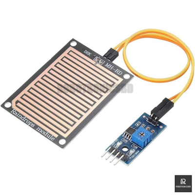 Picture of Rain Sensor Module for Arduino | Rain Detection Sensor with Analog & Digital Output | Weather Monitoring & Automation (Black)