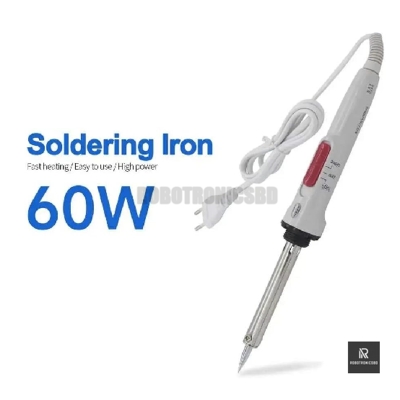 Picture of 60W Adjustable Temperature Soldering Iron with High/Low/Off Switch | Manual Heat Control for DIY & PCB Repair (Off White)