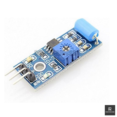 Picture of SW-420 Vibration Sensor Module | DC 3V–5V Normally Closed Shake Sensor for Arduino, Alarms, DIY Projects (Blue)