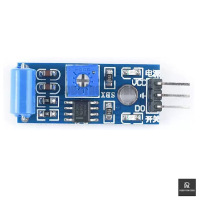Picture of SW-420 Vibration Sensor Module | DC 3V–5V Normally Closed Shake Sensor for Arduino, Alarms, DIY Projects (Blue)