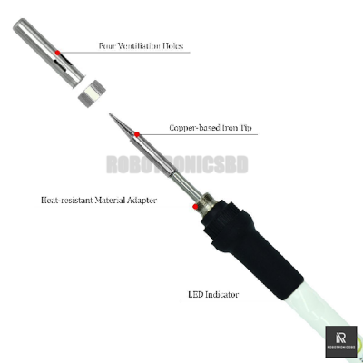 Picture of XCY 908 60W Adjustable Temperature Soldering Iron | 200–450°C Control | High-Quality Soldering Tool for Electronics & DIY (White)