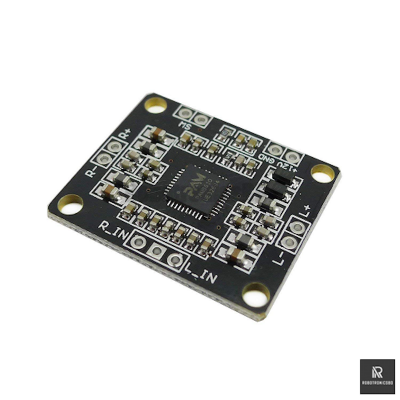Picture of PAM8610 Mini Audio Amplifier Board | 10W+10W Stereo 2-Channel DC 12V Power Module for MP3, Speakers, DIY Audio (Black)