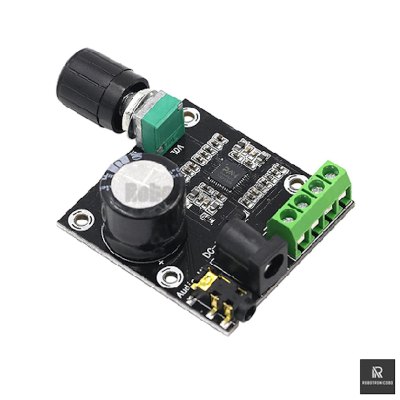 Picture of PAM8610 Mini Stereo Audio Amplifier Module | 10W+10W Class D DC 12V Dual Channel Power Amp for DIY Speakers & Projects (Black)