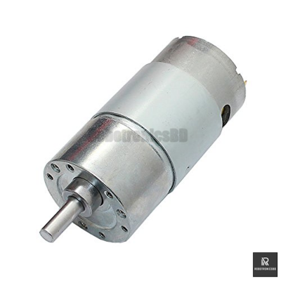 Picture of 37GB Metal Gear DC Motor 12V  High Torque Electric Gear Motor  30RPM / 100RPM / 500RPM / 800RPM for Robot, Drill & DIY Projects (2 pcs)