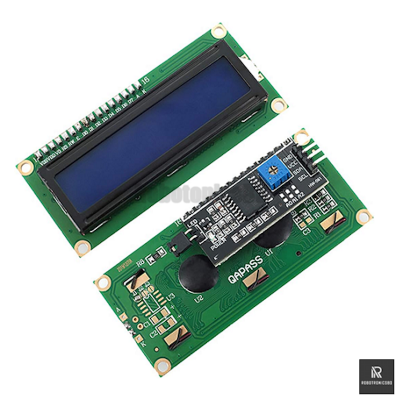 Picture of 16x2 LCD Display with I2C Module | Blue/Green Backlight | Compatible with Arduino, ESP32, Raspberry Pi (Blue)
